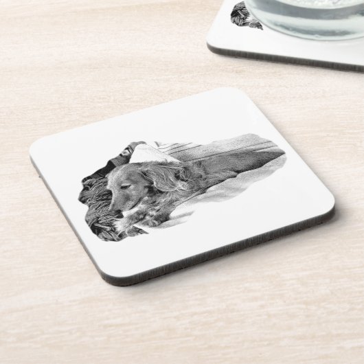 Dutch Hound Resting –  Graphic Coaster コースター (左側)