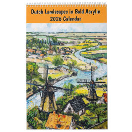 Dutch Landscapes in Bold Acrylic – 2026 Calendar カレンダー
