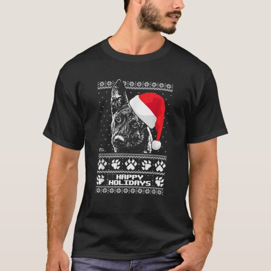 Dutch Shepherd Christmas Tee Store Dutch Shepherd  Tシャツ (正面)