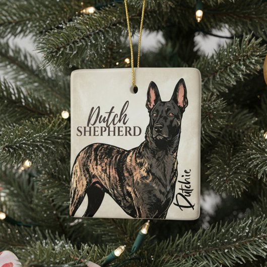 Dutch Shepherd Dog - Dutchie セラミックオーナメント