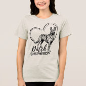 Dutch Shepherd -Hollandse Herdershond トライブレンドＴシャツ (正面)