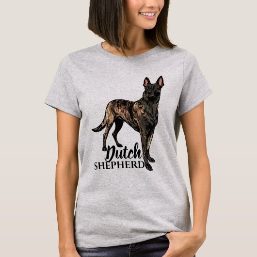 Dutch Shepherd -Hollandse Herdershond Tシャツ (正面)