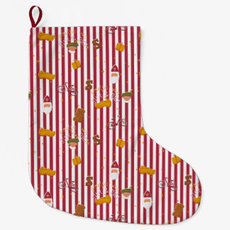 Dutch Sinterklaas Christmas Stocking Sint and Piet ラージクリスマスストッキング