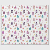 Dutch St. Nicholas Day Sinterklaas Holiday, Houses ラッピングペーパー (フラット)