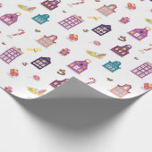 Dutch St. Nicholas Day Sinterklaas Holiday, Houses ラッピングペーパー (角)