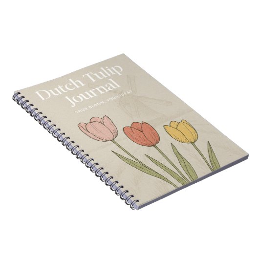 Dutch Tulip Journal: Nature-Inspired Notebook  ノートブック (右側)