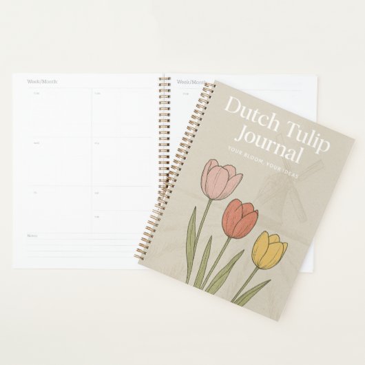 Dutch Tulip Journal: Nature-Inspired Notebook  プランナー手帳 (ディスプレー)
