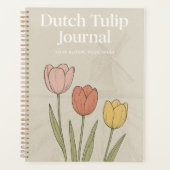 Dutch Tulip Journal: Nature-Inspired Notebook  プランナー手帳 (正面)