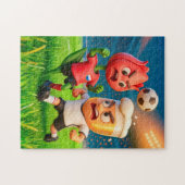 Dutch tulip versus German beer glass soccer duel ジグソーパズル (横)