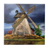 Dutch Windmill Ceramic Tile Painting タイル (正面)
