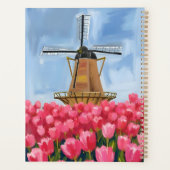Dutch Windmill | Tulip Flower Field Watercolor プランナー手帳 (裏面)