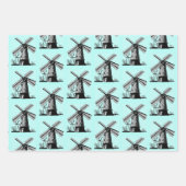 Dutch Windmills Design ラッピングペーパーシート (正面3)