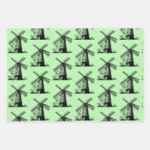 Dutch Windmills Design ラッピングペーパーシート (正面)