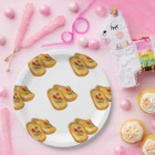 Dutch Wooden Shoes with Tulips, Klompen, Holland ペーパープレート (パーティー)