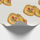 Dutch Wooden Shoes with Tulips, Klompen, Holland ラッピングペーパー (角)