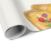 Dutch Wooden Shoes with Tulips, Klompen, Holland ラッピングペーパー (ロールコーナー)