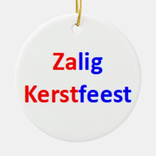 dutch zalig kerstfeest Ornament セラミックオーナメント (正面)