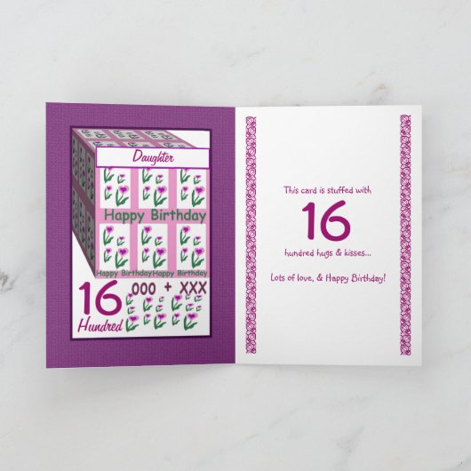 DUTER - Happy 16誕生日 カード (内部)
