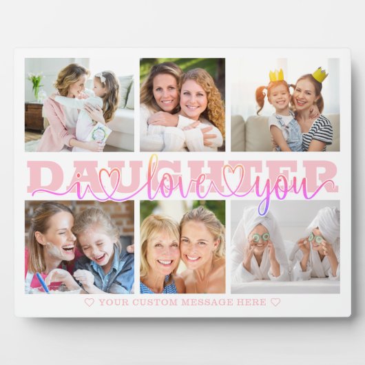 DUTER I Love You 6 Photo Collage Pink 8x10 フォトプラーク (正面)