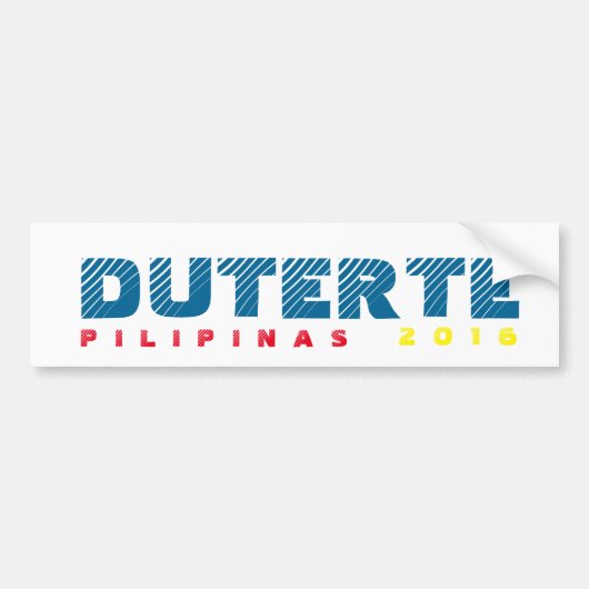 Duterte DU30のバンパーステッカー バンパーステッカー (正面)