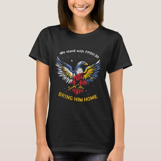 Duterte Supporter Shirt 2025, Bring Him Home Eagle Tシャツ (正面)