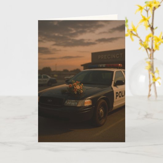 "Duty Done, Rest Earned" Sympathy カード (黄色い花)