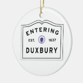 Duxbury MAの町への歓迎 セラミックオーナメント (左)