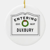Duxbury MA入場サインセラミックオーナメント セラミックオーナメント (裏面)