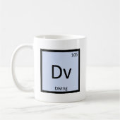Dv - ダイビング スポーツ 化学元素周期表 コーヒーマグカップ (左)