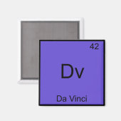 Dv - Da Vinci おもしろい Chemistry Elementシンボルティー マグネット (正面/裏面)