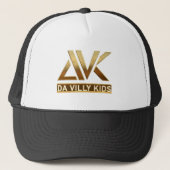 DVKロゴ2 TRUCKER HAT金ゴールドロゴ キャップ (正面)