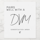 DVM獣医院博士号取得 ワインラベル (シングルラベル)