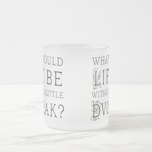 Dvorakのギフトのないおもしろいな作曲家の生命 フロストグラスマグカップ (中央)