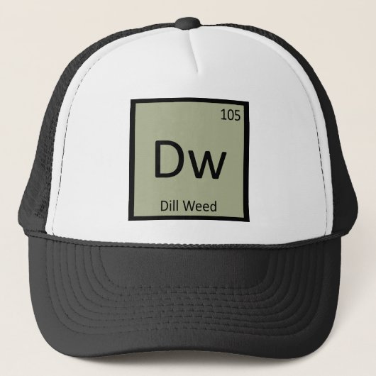Dw - ディルウィード 化学周期表シンボル キャップ (正面)