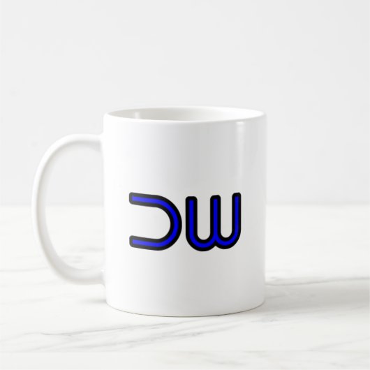 DW DEK-WORXカンパニーロゴ ブルー コーヒーマグカップ (左)