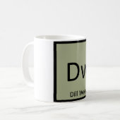 Dw - Dill Weed Chemistry周期表記号 コーヒーマグカップ (正面左)