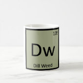 Dw - Dill Weed Chemistry周期表記号 コーヒーマグカップ (中央)