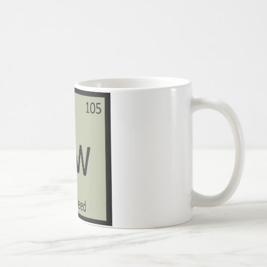 Dw - Dill Weed Chemistry周期表記号 コーヒーマグカップ (右)