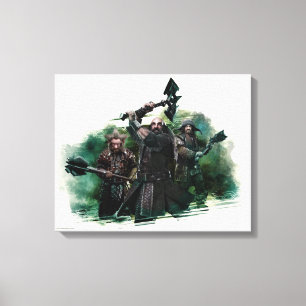 Dwalin、Nori、Bofurの図 キャンバスプリント