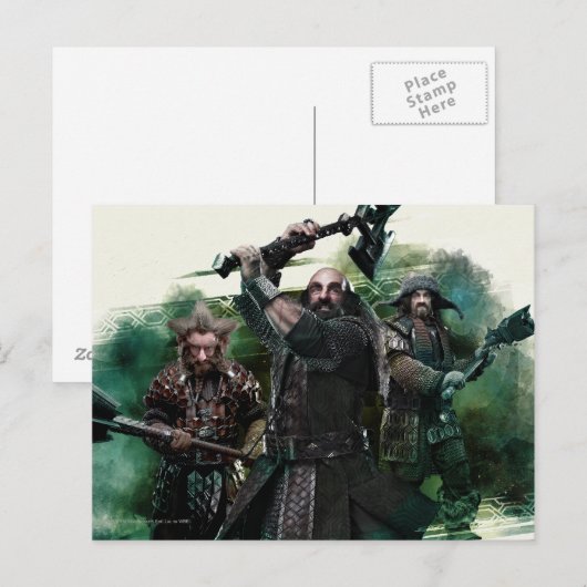 Dwalin、Nori、Bofurの図 ポストカード (正面/裏面)