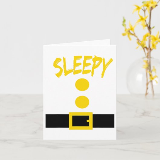 Dwarf Costume - Fun Halloween Gift Idea - Sleepy  カード (黄色い花)