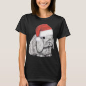 Dwarf Lop Eared Bunny Rabbit In Santa Claus Christ Tシャツ (正面)