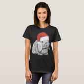 Dwarf Lop Eared Bunny Rabbit In Santa Claus Christ Tシャツ (正面フル)