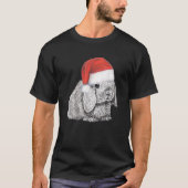 Dwarf Lop Eared Bunny Rabbit In Santa Claus Christ Tシャツ (正面)