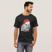 Dwarf Lop Eared Bunny Rabbit In Santa Claus Christ Tシャツ (正面フル)