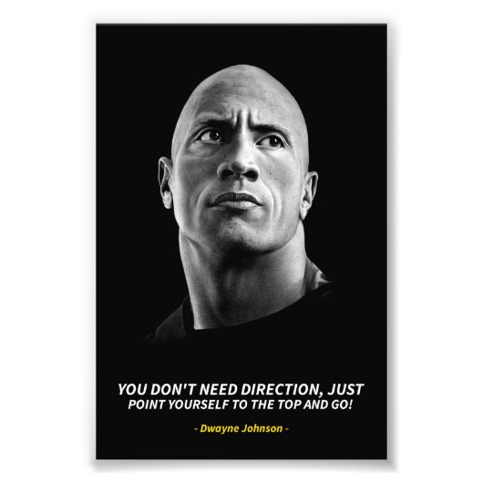 Dwayne Johnson quotes Photo Enlargement フォトプリント (正面)