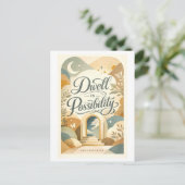 "Dwell in Possibility" Dickinson Quote ポストカード (スタンド正面)
