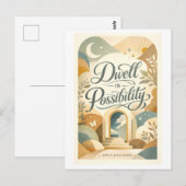 "Dwell in Possibility" Dickinson Quote ポストカード (正面/裏面)