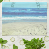 Dwell on Beauty beach scene  キッチンタオル (折り畳み)