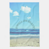 Dwell on Beauty beach scene  キッチンタオル (縦)